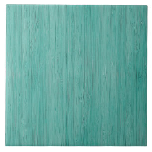 Aquamarine Bamboe Wood Grain Kijk uit Tegeltje