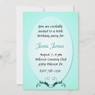 Aquamarine Birthday Uitnodiging