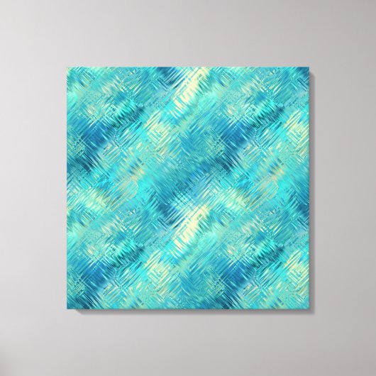 Aquamarine Blue Crystal Gel Texture Canvas Afdruk (Voorkant)
