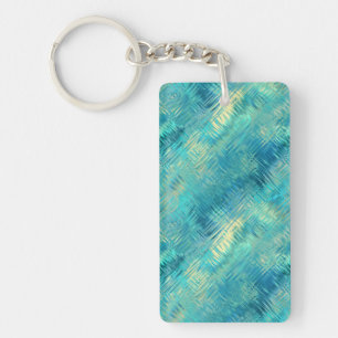 Aquamarine Blue Crystal Gel Texture Sleutelhanger
