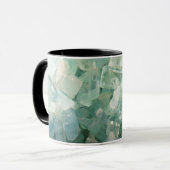 Aquamarine Blue Crystal Gemstone Birthstone Mug (Devant gauche)