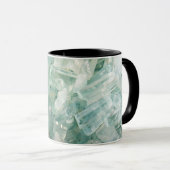 Aquamarine Blue Crystal Gemstone Birthstone Mug (Devant droit)