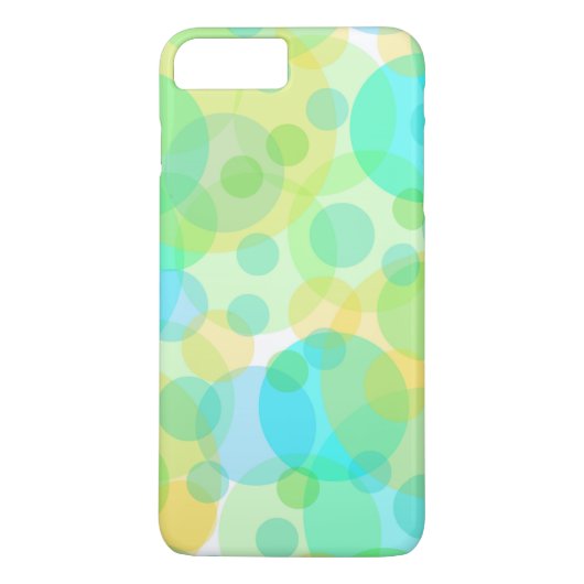 Aquamarine Circles Bubbles Fun Whimsical Art Case-Mate iPhone Case (Achterkant)