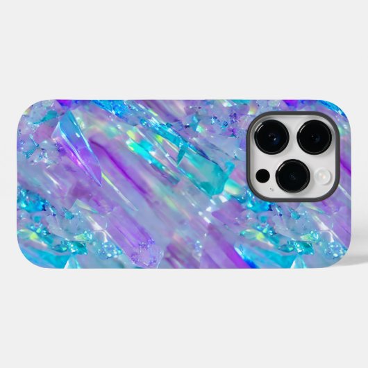 Aquamarine en Amethyst Crystal Case-Mate iPhone Case (Achterkant (horizontaal))