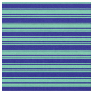 Aquamarine en blauwe lijnen stof