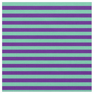 Aquamarine en Indigo Striped/Lined Pattern Stof