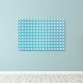 Aquamarine Gemstone Art Sky Blue Canvas Afdruk (Insitu (Houten vloer))
