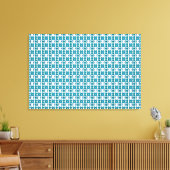 Aquamarine Gemstone Art Sky Blue Canvas Afdruk (Insitu (Woonkamer))