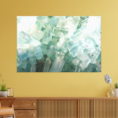 Aquamarine Gemstone Crystal Stretched Canvas (Insitu (Woonkamer))