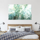 Aquamarine Gemstone Crystal Stretched Canvas (Insitu (Slaapkamer))