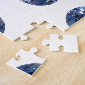 Aquamarine Gemstone Sky Blue Legpuzzel (Zijkant)