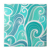 aquamarine, groen, turquoise, blauw, wit, munt, go tegeltje (Voorkant)