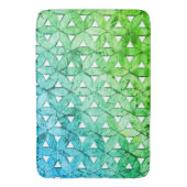 Aquamarine-groene mozaïek | Levensbloem Badmat (Voorkant Verticaal)