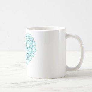 Aquamarine Heart Pareltjes Koffiemok