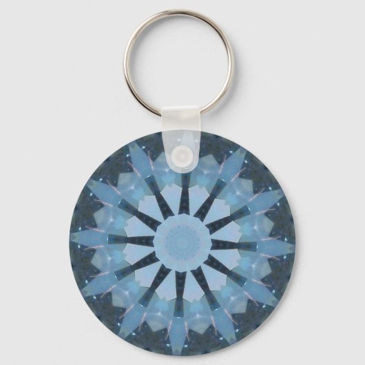 Aquamarine Kaleidoscope Sleutelhanger (Voorkant)