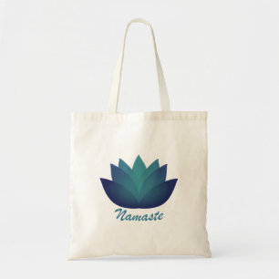 Aquamarine Lotus Namaste Tote Bag