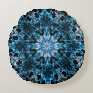 Aquamarine Meditation Rond Kussen