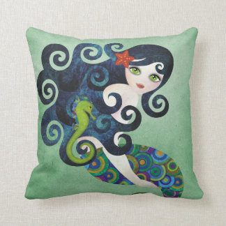 Aquamarine Mermaid American MoJo Pillow Kussen