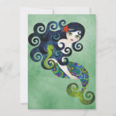 Aquamarine Mermaid Invitation Kaart (Voorkant)