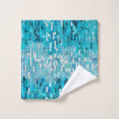 Aquamarine mosaïque Abstraite (Gant de toilette)