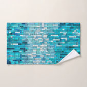 Aquamarine mosaïque Abstraite (Serviette à main)