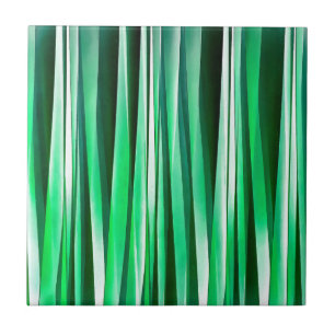 Aquamarine Ocean Stripy Pattern Tegeltje