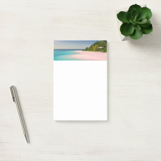 Aquamarine Ocean Tropical Beach Scenic Post-it® Notes (Kantoor)