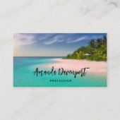 Aquamarine Ocean Tropical Beach Scenic Visitekaartje (Voorkant)