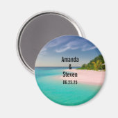 Aquamarine Ocean Tropical Beach Scenic Wedding Magneet (Voorkant / Achterkant)