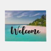 Aquamarine Ocean Tropical Beach Scenic Welcome Deurmat (Voorkant)