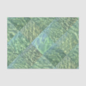 Aquamarine Seafoam Aqua Water Patchwork Tissuepapier (Voorkant)