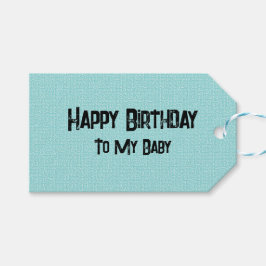 Aquamarine Texture Happy Birthday Cadeaulabel