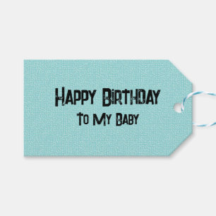 Aquamarine Texture Happy Birthday Cadeaulabel