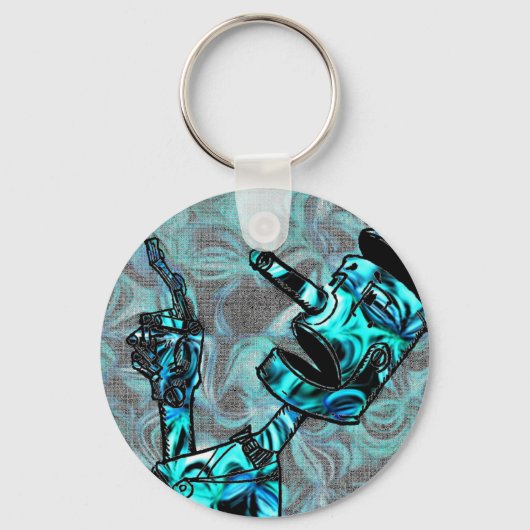 Aquamarine Tin Man Sleutelhanger (Voorkant)