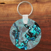 Aquamarine Tin Man Sleutelhanger (Voorkant)