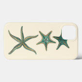 Aquamarine Triple Starfish Case-Mate iPhone Case (Achterkant (horizontaal))