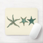 Aquamarine Triple Starfish Muismat (Met muis)