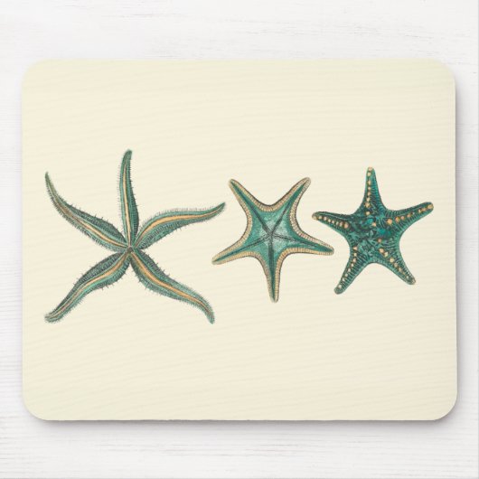 Aquamarine Triple Starfish Muismat (Voorkant)