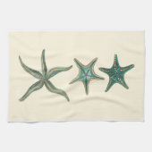 Aquamarine Triple Starfish Theedoek (Horizontaal)