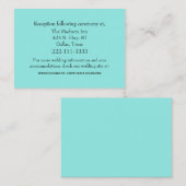 Aquamarine Wedding Enclosure Card Informatiekaartje (Voorkant / Achterkant)