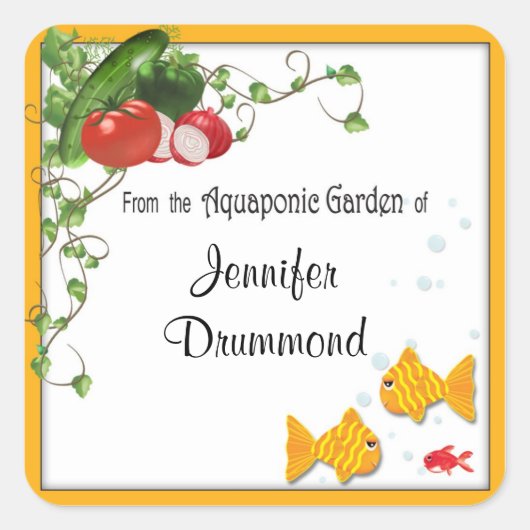 Aquaponic tuinman labels (Voorkant)