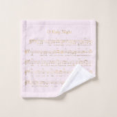 Aquarcouleur rose éléments de Noël (Gant de toilette)