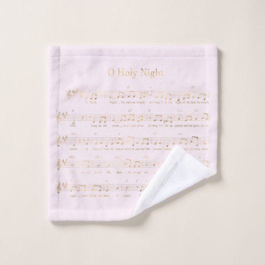 Aquarcouleur rose éléments de Noël (Gant de toilette)