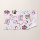 Aquarcouleur rose éléments de Noël (Serviette à main)