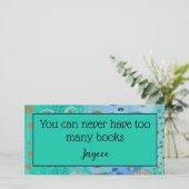 Aquarel abstracte kunst, gepersonaliseerd bladwijz bedankkaart (Staand voorkant)