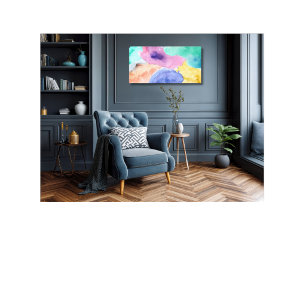 Aquarel Abstracte Opgespannen Canvasprint Canvas Afdruk