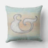 Aquarel #Ampersand #Nautisch | Wit & Oceaan Kussen (Achterkant)