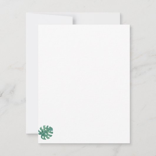 Aquarel Ananas Plat Bedankt (Achterkant)