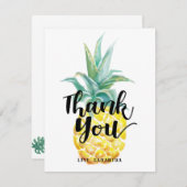 Aquarel Ananas Plat Bedankt (Voorkant / Achterkant)