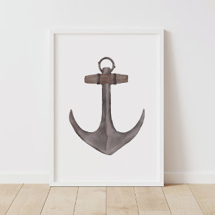 Aquarel Anker Scheepvaart Decoratie